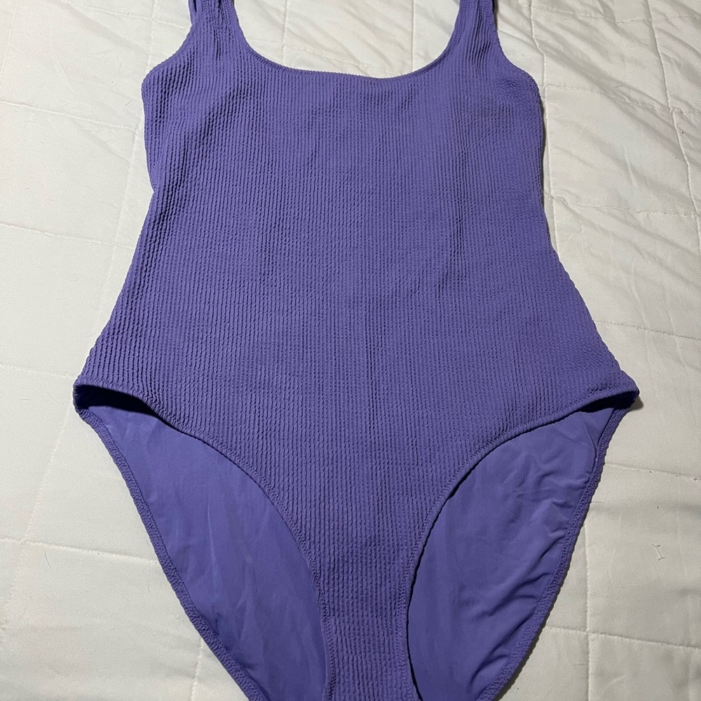 aerie Purple full coverage One-Piece Swimsuit
